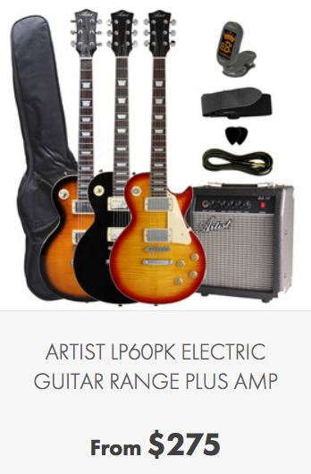 Artist LP60 Electric Guitar Pack + Amp